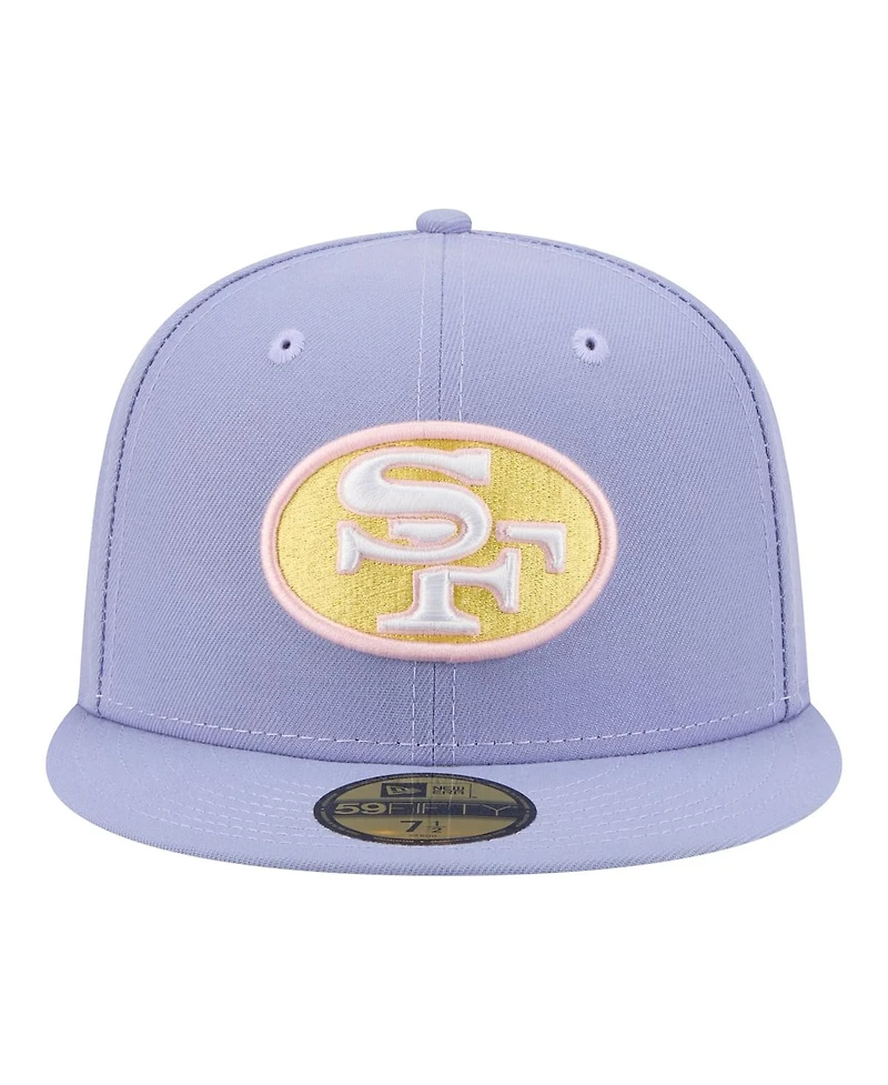 New Era Men's Light Purple San Francisco 49ers Lavender Bloom 59FIFTY Fitted Hat