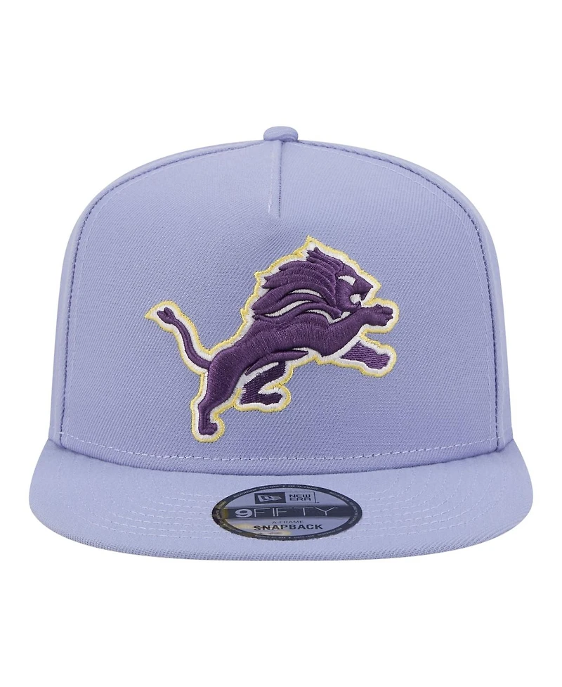 New Era Men's Lavender Detroit Lions Bloom A-Frame 9FIFTY Snapback Hat