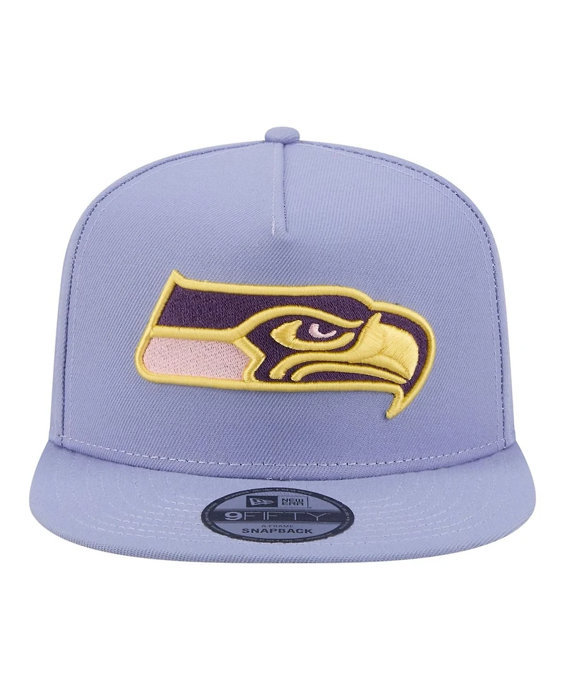 New Era Men's Lavender Seattle Seahawks Bloom A-Frame 9FIFTY Snapback Hat