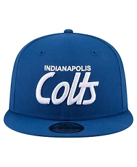 New Era Men's Royal Indianapolis Colts Core Team Script 9FIFTY Snapback Hat