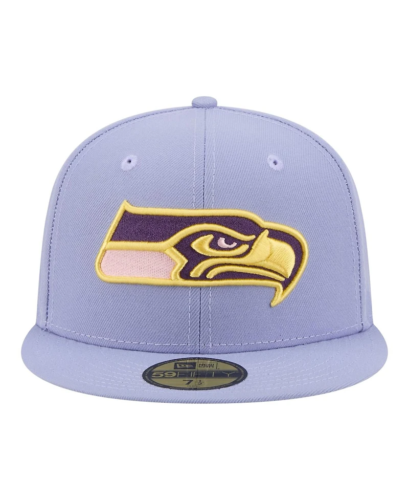 New Era Men's Light Purple Seattle Seahawks Lavender Bloom 59FIFTY Fitted Hat