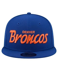 New Era Men's Royal Denver Broncos Core Team Script 9FIFTY Snapback Hat