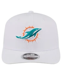 New Era Men's White Miami Dolphins Name Plate 9SEVENTY Adjustable Hat