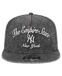 New Era Men's Black New York Yankees City Slogan A-Frame 9FIFTY Snapback Hat