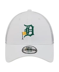 New Era Men's White Detroit Tigers Flag 9FORTY Trucker Adjustable Hat