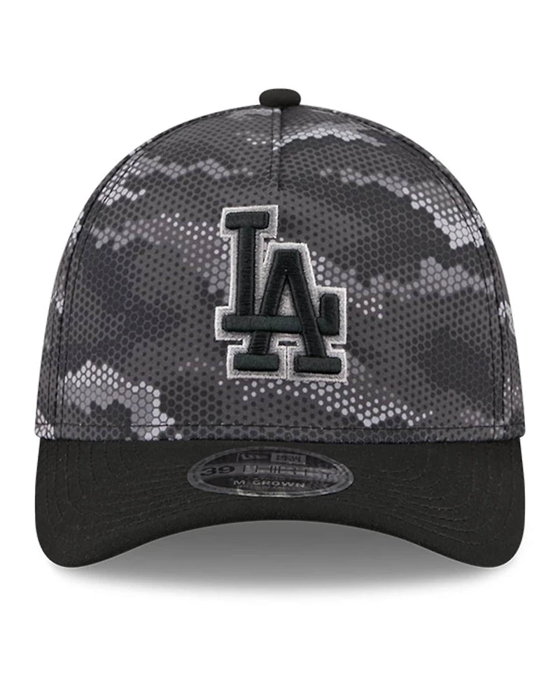 New Era Men's Black Los Angeles Dodgers Camo 39THIRTY A-Frame Flex Hat