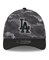 New Era Men's Black Los Angeles Dodgers Camo 39THIRTY A-Frame Flex Hat