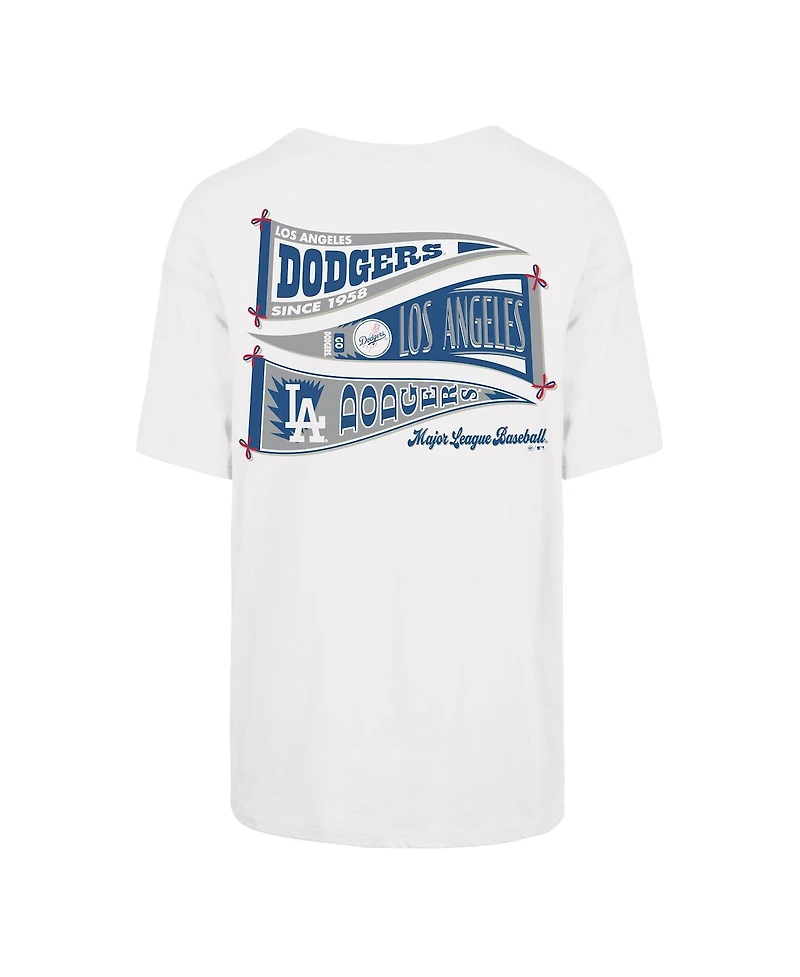 '47 Brand Women's Sand Los Angeles Dodgers Bow Banner Sadie T-Shirt