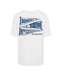 '47 Brand Women's Sand Los Angeles Dodgers Bow Banner Sadie T-Shirt