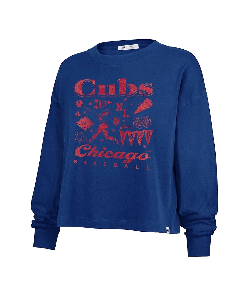 '47 Brand Women's Royal Chicago Cubs Team Collage Sydney Long Sleeve T-Shirt