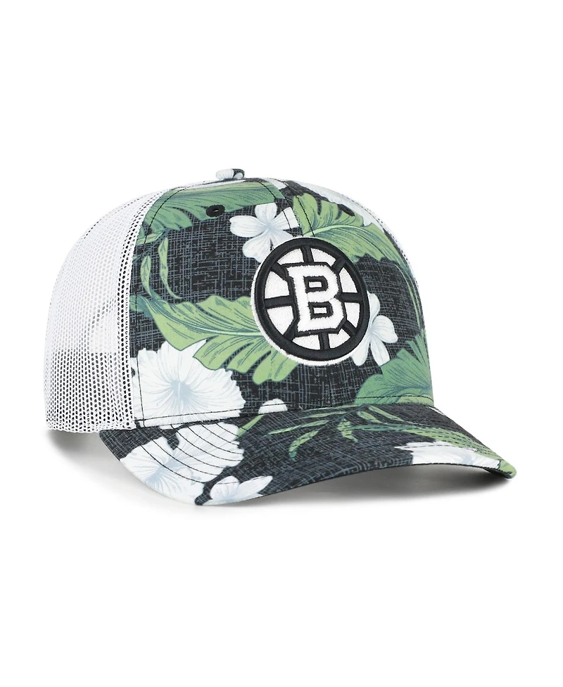 '47 Brand Men's Black/White Boston Bruins Beach Side Adjustable Trucker Hat