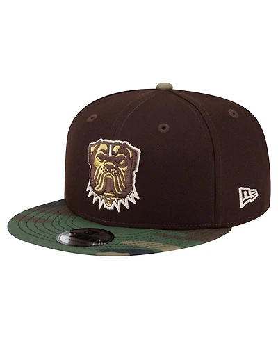 New Era Men's Dark Brown Cleveland Browns Burnt Wood Camo 9FIFTY Snapback Hat