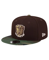 New Era Men's Dark Brown Cleveland Browns Burnt Wood Camo 9FIFTY Snapback Hat