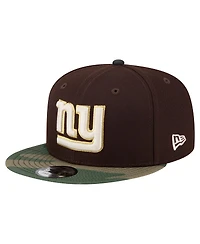 New Era Men's Dark Brown New York Giants Burnt Wood Camo 9FIFTY Snapback Hat