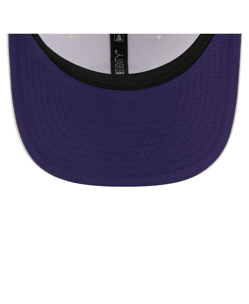 New Era Men's White Baltimore Ravens Coolera 9SEVENTY Adjustable Hat