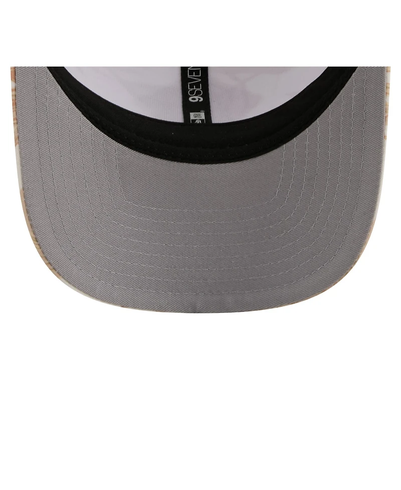 New Era Men's Tan Denver Broncos Tonal Palm Coolera 9SEVENTY Adjustable Trucker Hat