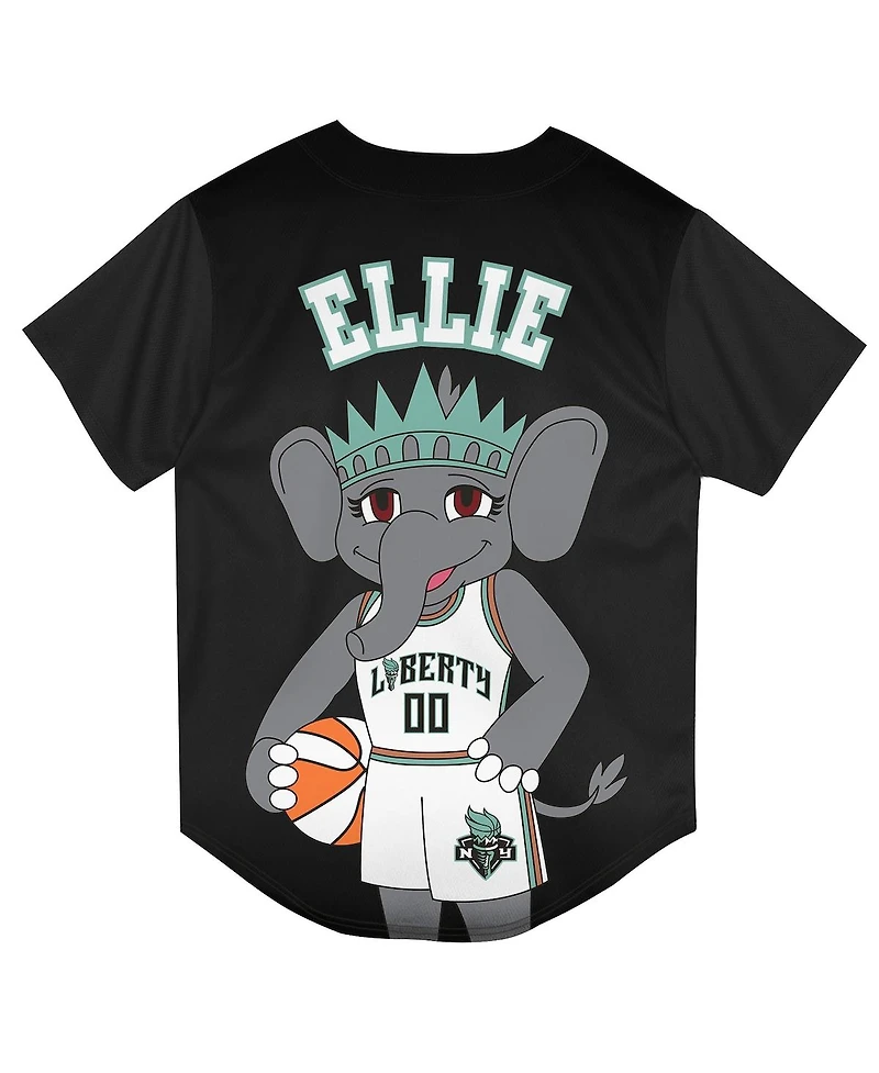 Outerstuff Big Boys and Girls Black New York Liberty Mascot Friend Mesh Fashion Jersey