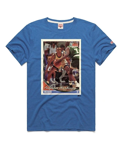 Homage Men's and Women's Penny Hardaway Blue Orlando Magic Topps Trading Card Player Tri-Blend T-Shirt