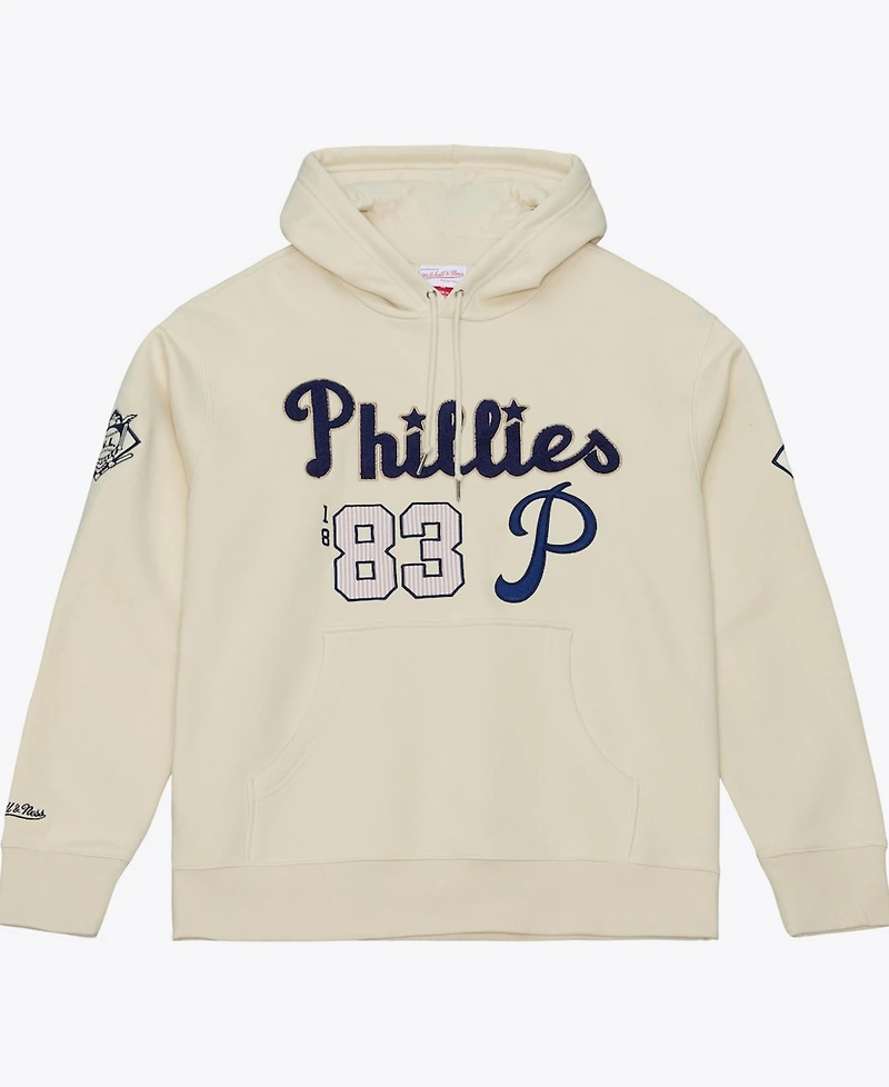 Mitchell & Ness Men's Cream Philadelphia Phillies Yacht Rock Fleece Hoodie