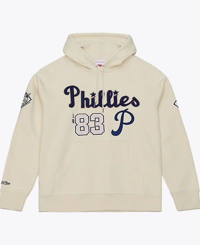 Mitchell & Ness Men's Cream Philadelphia Phillies Yacht Rock Fleece Hoodie