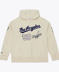 Mitchell & Ness Men's Cream Los Angeles Dodgers Yacht Rock Fleece Hoodie