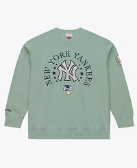 Mitchell & Ness Men's Green New York Yankees Yacht Rock Fleece Sweatshirt