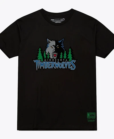 Mitchell & Ness Men's and Women's Black Minnesota Timberwolves Hardwood Classics Arch T-Shirt