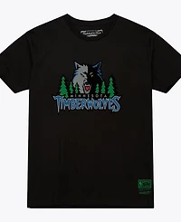 Mitchell & Ness Men's and Women's Black Minnesota Timberwolves Hardwood Classics Arch T-Shirt
