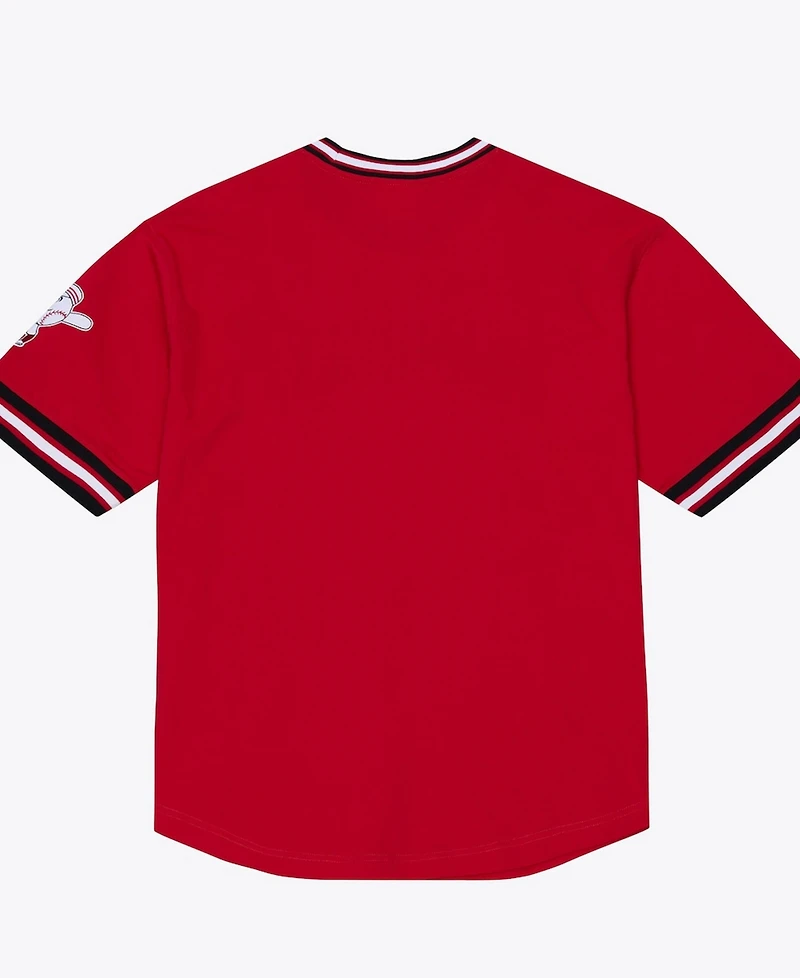 Mitchell & Ness Men's Red Cincinnati Reds Wild Pitch Ringer T-Shirt