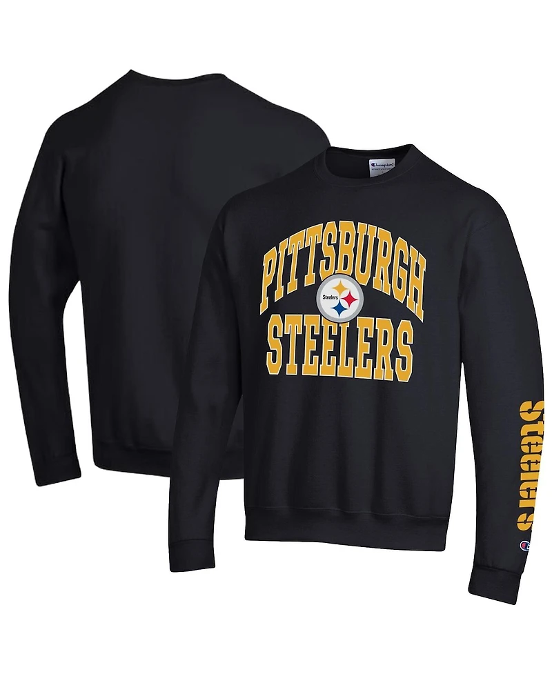 Champion Men's Black Pittsburgh Steelers Powerblend Fleece Sweatshirt