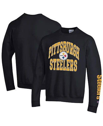 Champion Men's Black Pittsburgh Steelers Powerblend Fleece Sweatshirt