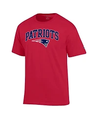 Champion Men's Red New England Patriots Arch Over Logo T-Shirt