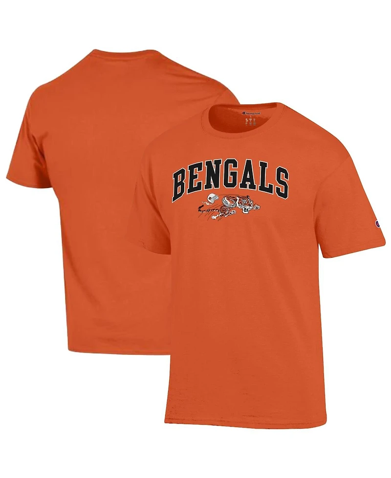 Champion Men's Orange Cincinnati Bengals Arch Over Logo T-Shirt