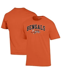 Champion Men's Orange Cincinnati Bengals Arch Over Logo T-Shirt