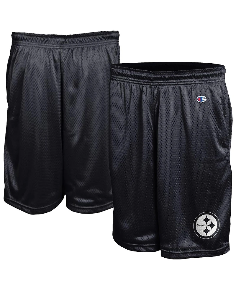 Champion Men's Black Pittsburgh Steelers Classic Mesh Shorts