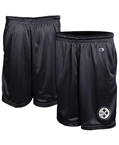 Champion Men's Black Pittsburgh Steelers Classic Mesh Shorts