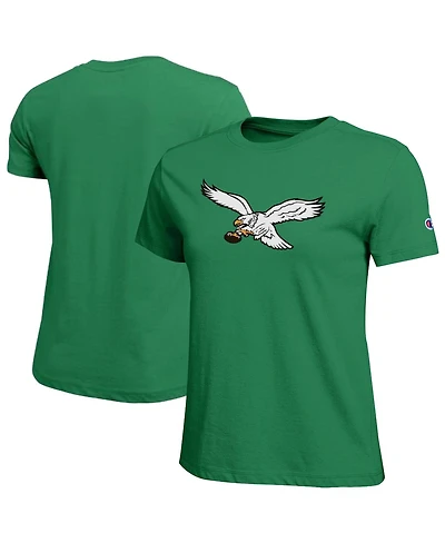 Champion Women's Kelly Green Philadelphia Eagles Logo T-Shirt