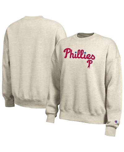 Champion Women's Oatmeal Philadelphia Phillies All-Star Sweatshirt