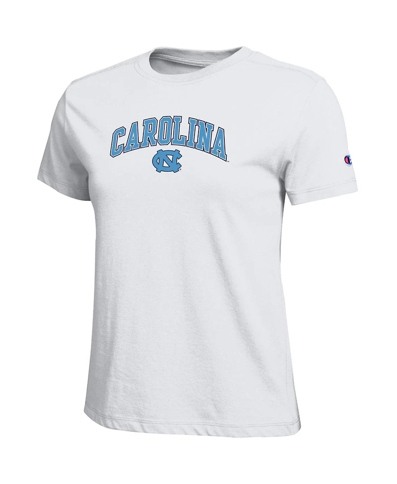 Champion Women's White North Carolina Tar Heels Arched Over Logo T-Shirt