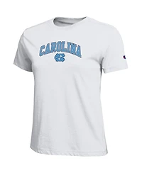 Champion Women's White North Carolina Tar Heels Arched Over Logo T-Shirt
