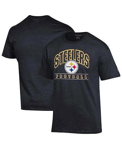 Champion Men's Black Pittsburgh Steelers Football T-Shirt