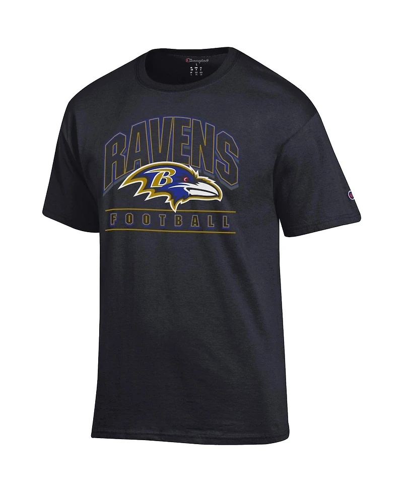 Champion Men's Black Baltimore Ravens Football T-Shirt