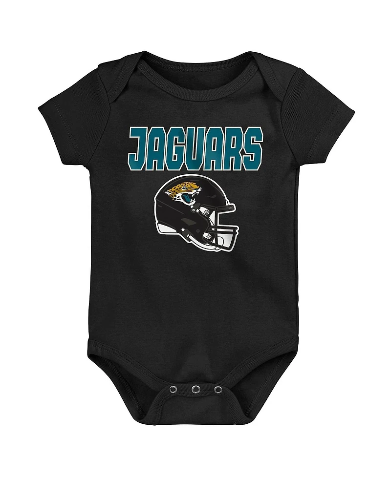 Outerstuff Boys and Girls Jacksonville Jaguars Littlest Player 3 Piece Bodysuit Set