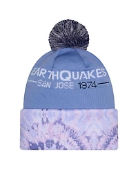 New Era Men's Light Blue San Jose Earthquakes 2026 Jersey Hook Cuffed with Pom Knit Hat