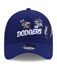 New Era Big Boys and Girls Royal Los Angeles Dodgers Looney Tunes A-Frame 9FORTY Adjustable Hat