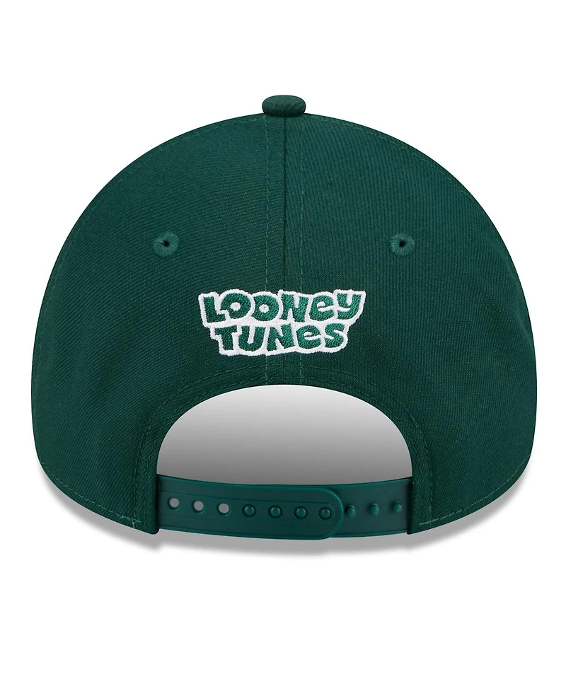 New Era Big Boys and Girls Green Athletics Looney Tunes A-Frame 9FORTY Adjustable Hat