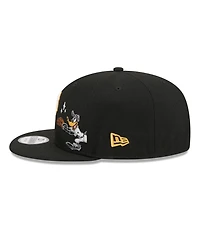 New Era Men's Black Pittsburgh Pirates Looney Tunes Daffy Duck 9FIFTY Snapback Hat