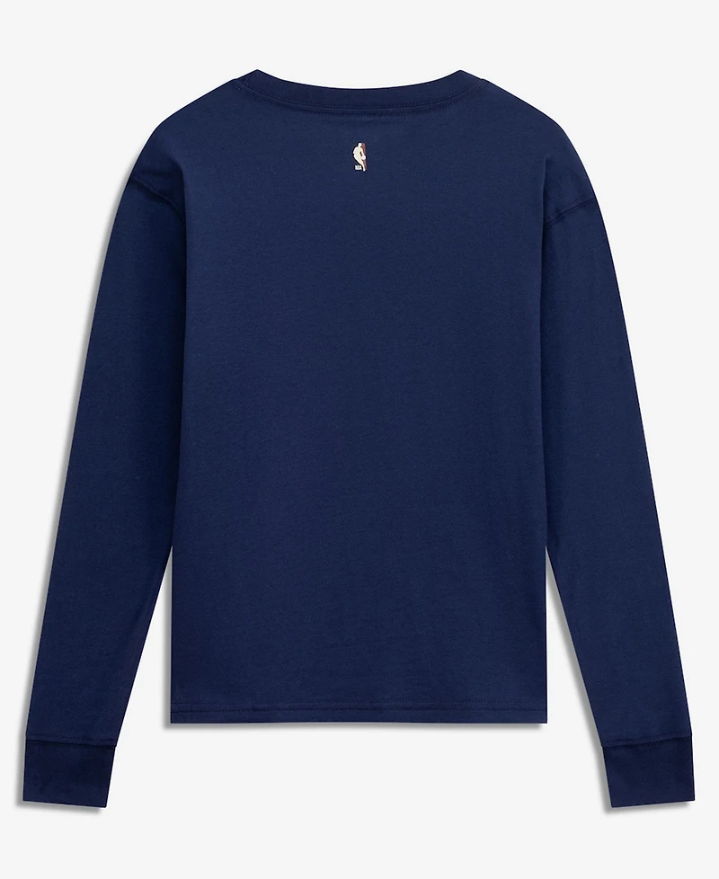 Nike Big Boys and Girls Navy Cleveland Cavaliers Hardwood Classics Essential Logo Max90 Long Sleeve T-Shirt