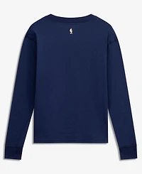 Nike Big Boys and Girls Navy Cleveland Cavaliers Hardwood Classics Essential Logo Max90 Long Sleeve T-Shirt