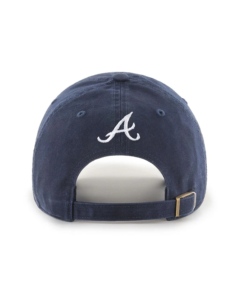 '47 Brand Men's Navy Atlanta Braves Ice Cream Helmet Clean Up Adjustable Hat